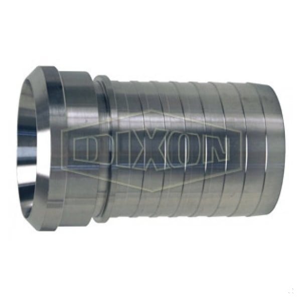 Dixon Sanitary Crimp Stem, 3 in Nominal, Female Beveled Seat x Hose Shank End Style, 316 SS, Domestic CBSR300 - main